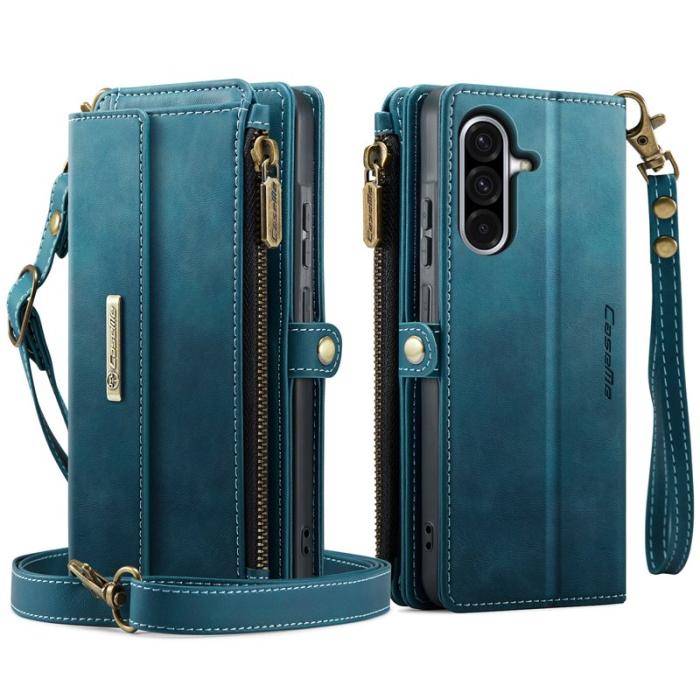 Caseme - CASEME Konstläder Plånboksfodral till Samsung Galaxy A56 5G - Grön