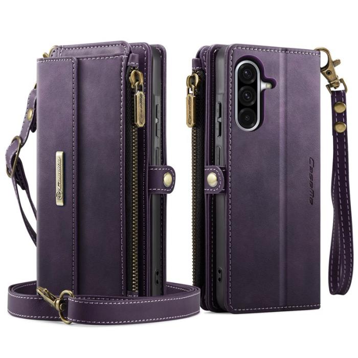 Caseme - CASEME Konstläder Plånboksfodral till Samsung Galaxy A56 5G Lila med RFID-Skydd