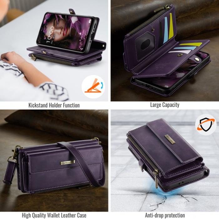 Caseme - CASEME Konstläder Plånboksfodral till Samsung Galaxy A56 5G Lila med RFID-Skydd