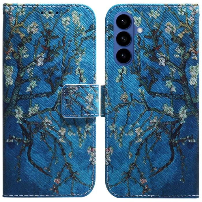 OEM - Samsung Galaxy S26 / S26 Pro Plånboksfodral Konstläder - Aprikos Blommor