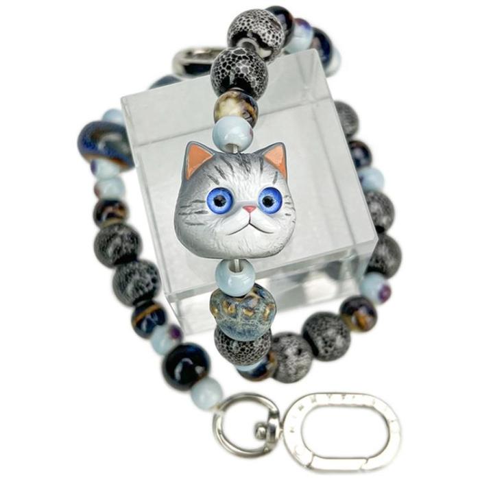 NIMMY - Nimmy Mobilrem Väska berlock Big Eye Cute Pets 2.0 - Grå