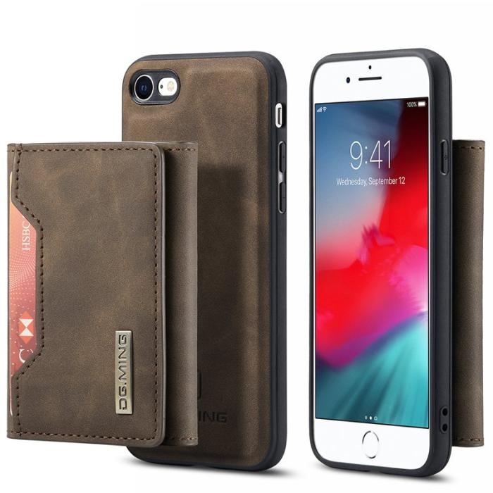 DG.MING - DG.MING Konstläder Plånboksfodral för iPhone 7/8/SE 2020/2022 - Brun