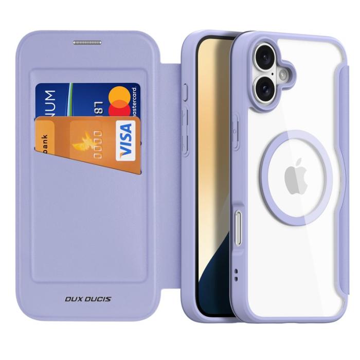 Dux Ducis - DUX DUCIS Skin X Pro iPhone 16 Plus Fodral KonstLäder - Lila