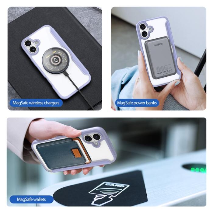 Dux Ducis - DUX DUCIS Skin X Pro iPhone 16 Plus Fodral KonstLäder - Lila