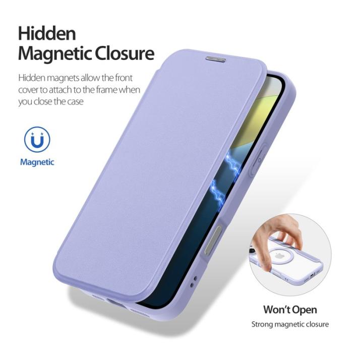Dux Ducis - DUX DUCIS Skin X Pro iPhone 16 Plus Fodral KonstLäder - Lila