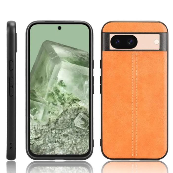 Taltech - Google Pixel 8A Mobilskal Läderimitation - Orange
