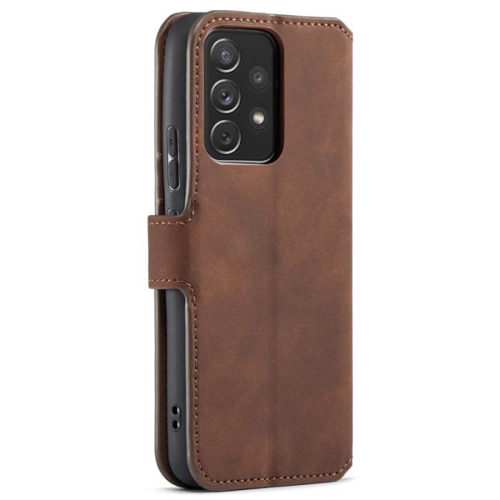 DG.MING - DG.MING Stand Retro KonstläderPlånboksfodral Samsung Galaxy A53 5G Brun