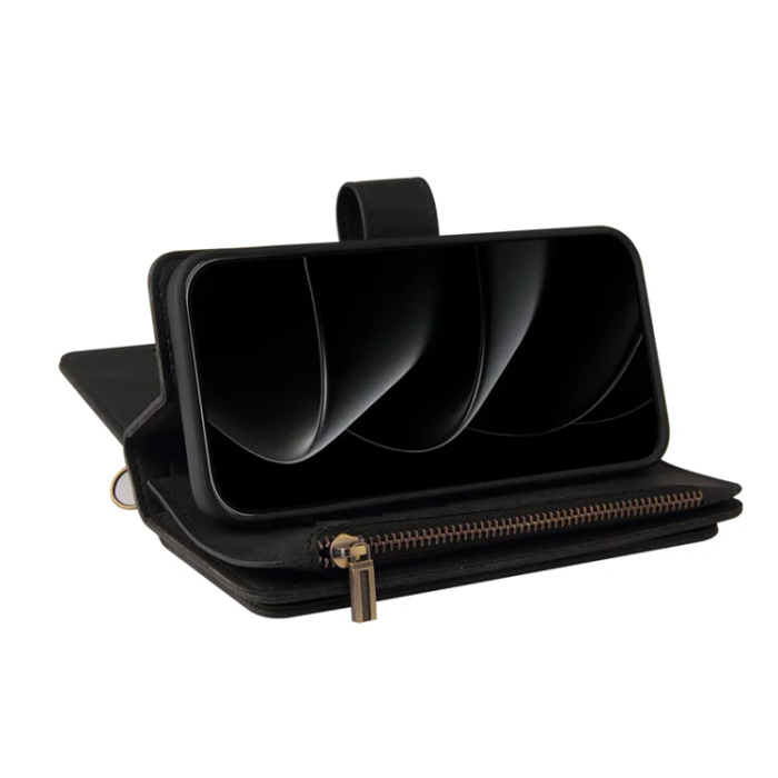 A-One Brand - iPhone 17 Pro Max Plånboksfodral Zipper Rem