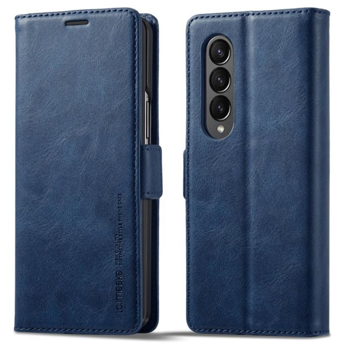 LC.imeeke - LC.IMEEKE för Samsung Galaxy Z Fold3 5G Plånboksfodral Konstläder - Blå