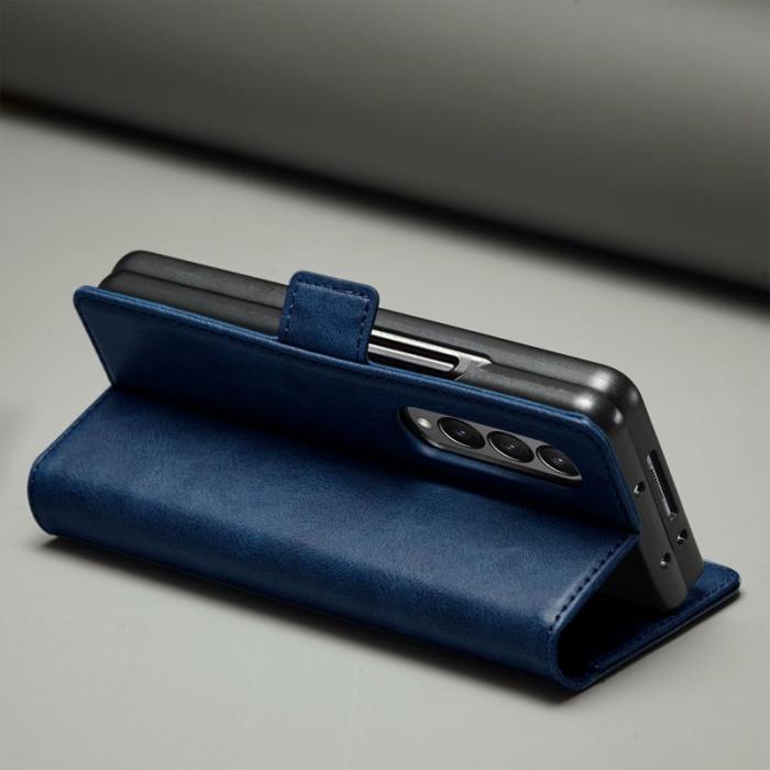 LC.imeeke - LC.IMEEKE för Samsung Galaxy Z Fold3 5G Plånboksfodral Konstläder - Blå