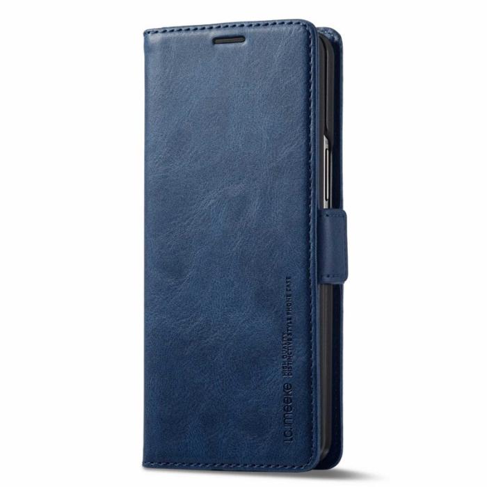 LC.imeeke - LC.IMEEKE för Samsung Galaxy Z Fold3 5G Plånboksfodral Konstläder - Blå