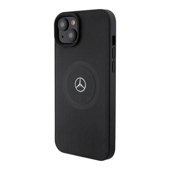 Mercedes - Mercedes iPhone 15 Pro Max Mobilskal MagSafe Crossed Lines Pattern