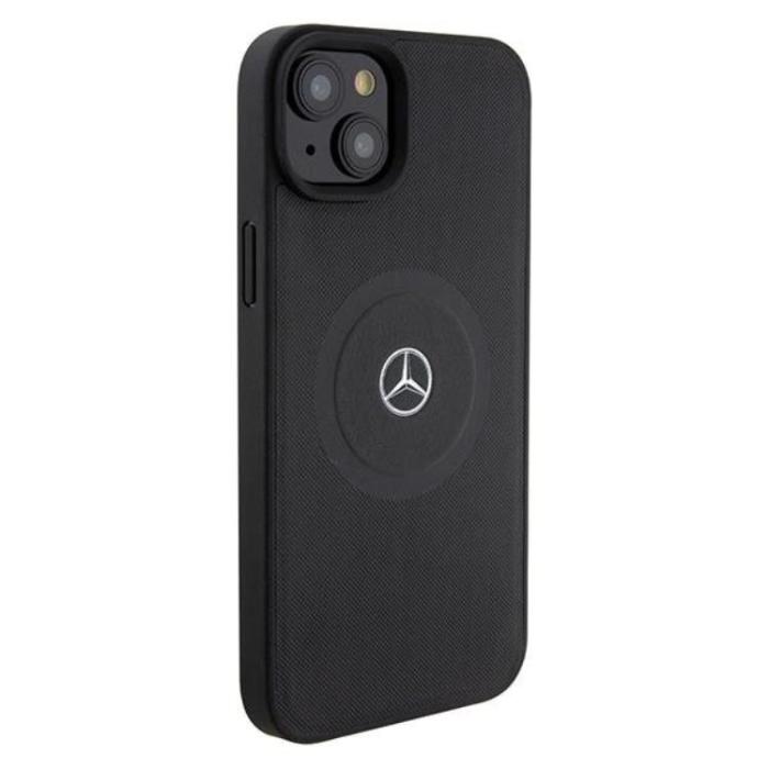 Mercedes - Mercedes iPhone 15 Pro Max Mobilskal MagSafe Crossed Lines Pattern