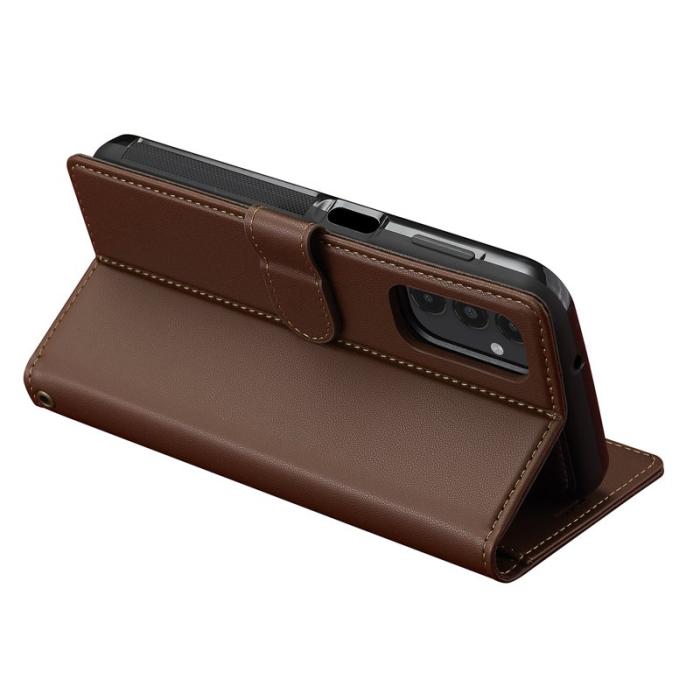 LC.imeeke - LC.IMEEKE L2 Series Samsung Galaxy A34 5G Plånboksfodral Konstläder - Brun
