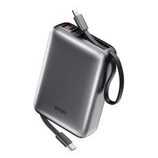 BWOO - BWOO Powerbank 20000mAh 22.5W med Inbyggda Kablar P73 - Svart