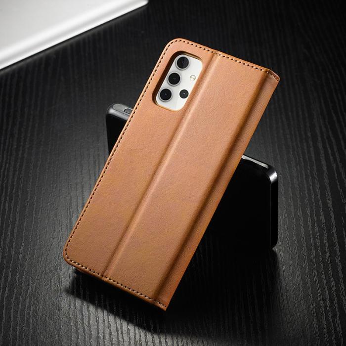 LC.imeeke - LC.IMEEKE Mobilskal till Samsung Galaxy A32 5G/M32 5G - KonstLäder - Brun
