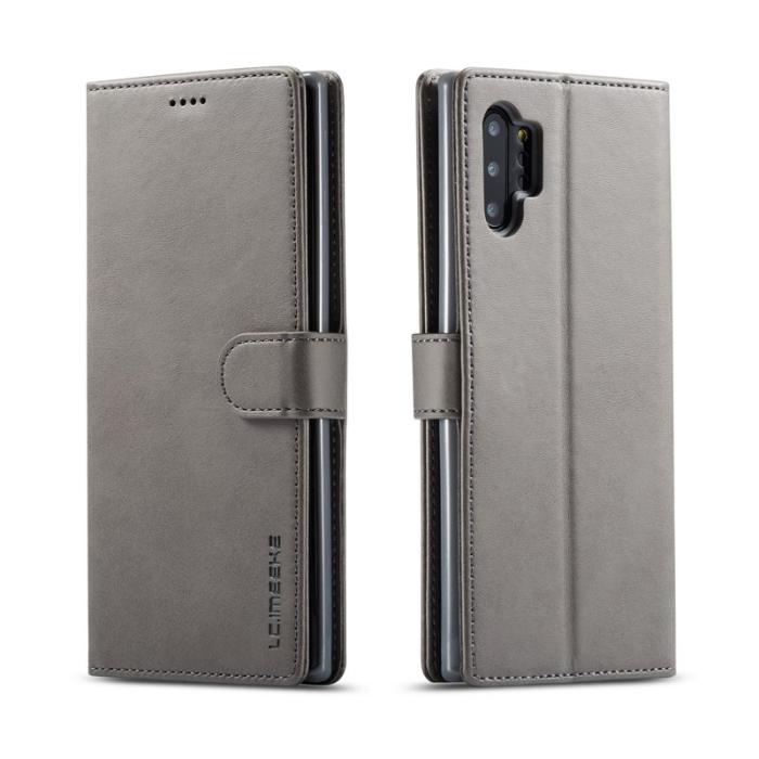 LC.imeeke - LC.IMEEKE Mobilskal till Samsung Galaxy A32 5G/M32 5G - TPU + KonstLäder - Grå