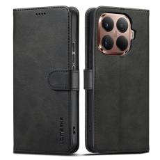 LC.imeeke - LC.IMEEKE Xiaomi 15T Pro Pl&aring;nboksfodral Konstl&auml;der - Svart