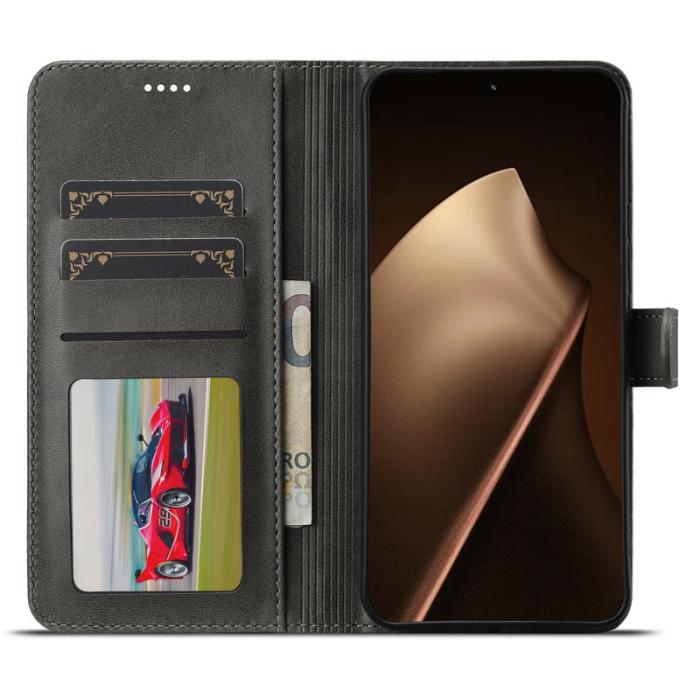 LC.imeeke - LC.IMEEKE Xiaomi 15T Pro Plånboksfodral Konstläder - Grå