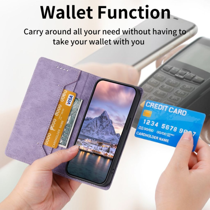 OEM - Galaxy S25 Ultra Plånboksfodral RFID Blocking - Lila