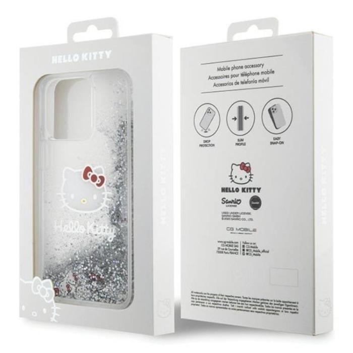 Hello Kitty - Hello Kitty iPhone 15 Pro Max Mobilskal Liquid Glitter Charms