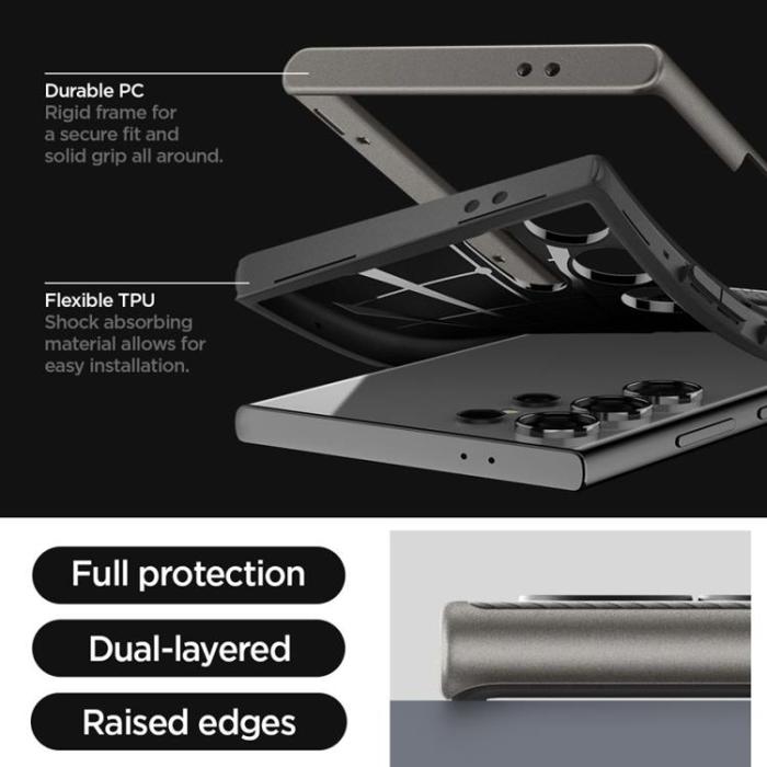 Spigen - Spigen Galaxy S24 Ultra Mobilskal Neo Hybrid - Gunmetal