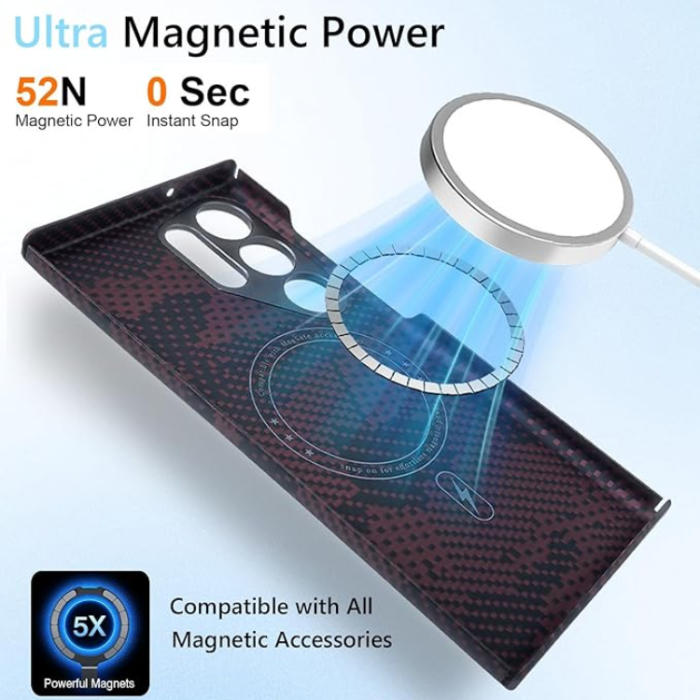 A-One Brand - Galaxy S25 Ultra Mobilskal MagSafe Kevlar - TriColor Rain