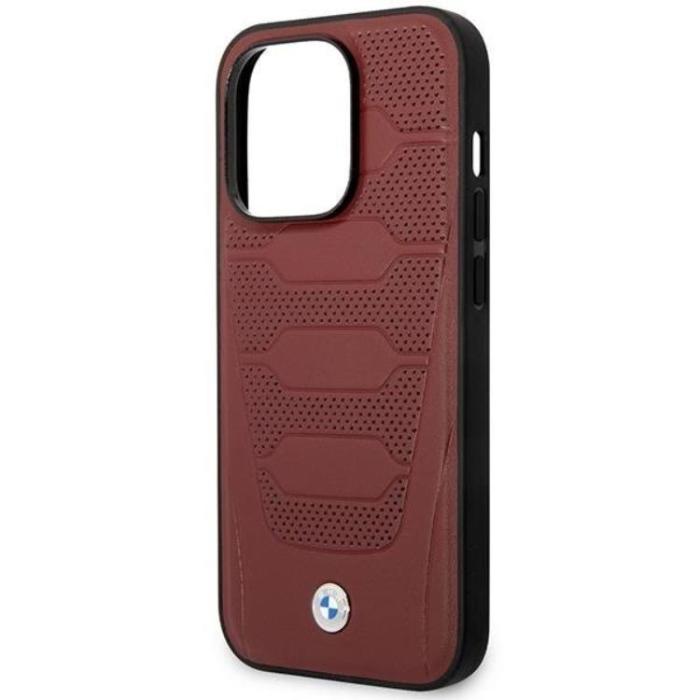 BMW - BMW iPhone 14 Pro Mobilskal Magsafe Läder Seats Pattern
