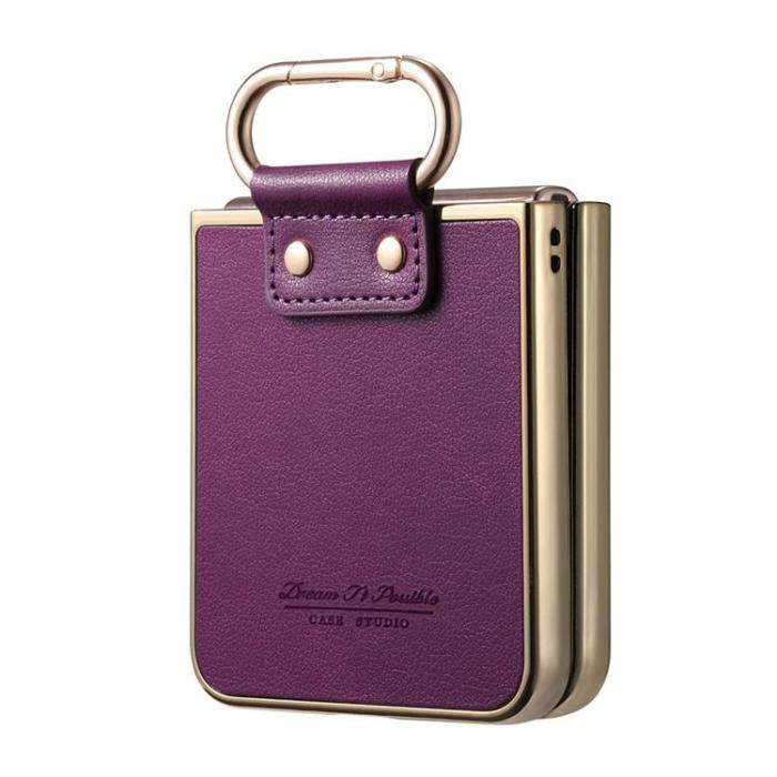 A-One Brand - Mobilskal för Galaxy Z Flip 6 Electroplating Ring Kickstand