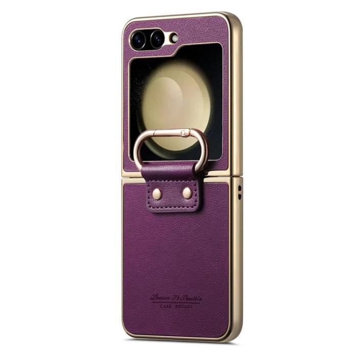 A-One Brand - Mobilskal för Galaxy Z Flip 6 Electroplating Ring Kickstand