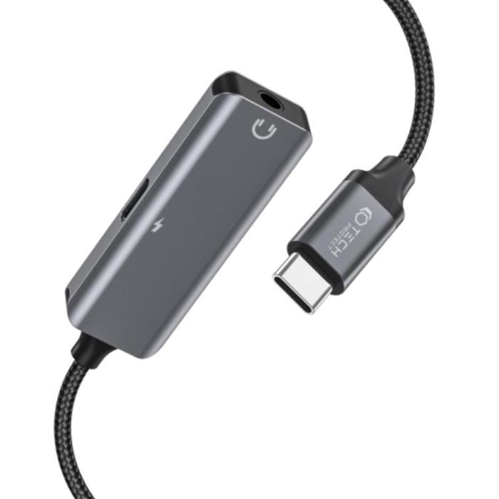 UTGATT - Tech-Protect Adaptrar Ultraboost Type-C Till Mini Jack - Svart