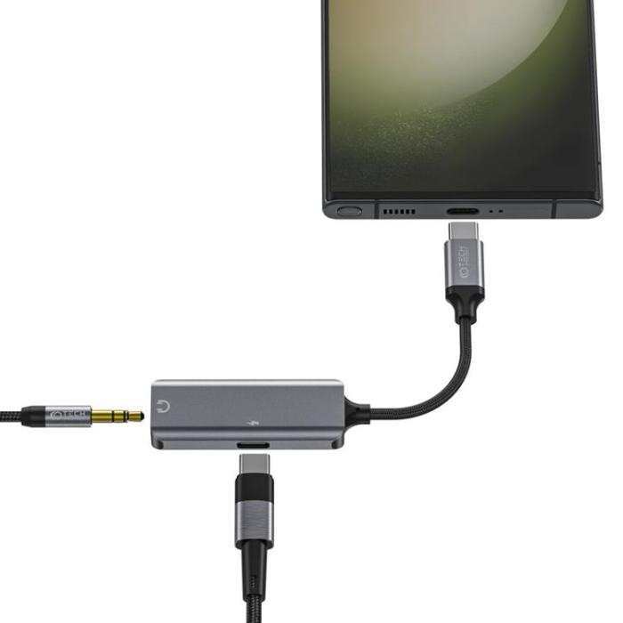 UTGATT - Tech-Protect Adaptrar Ultraboost Type-C Till Mini Jack - Svart