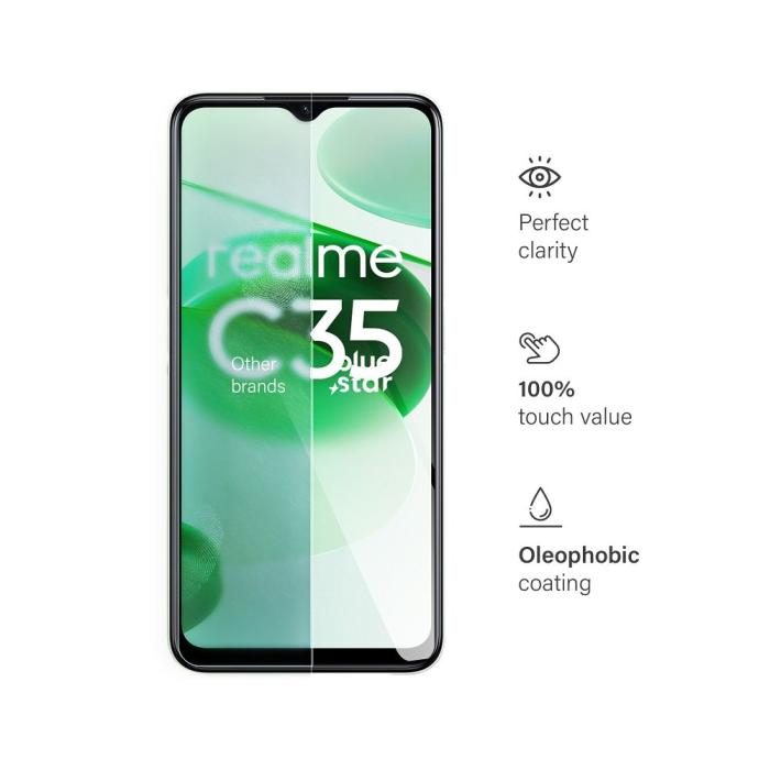 Blue Star - Blue Star Realme C35 Skärmskydd av Härdat Glas