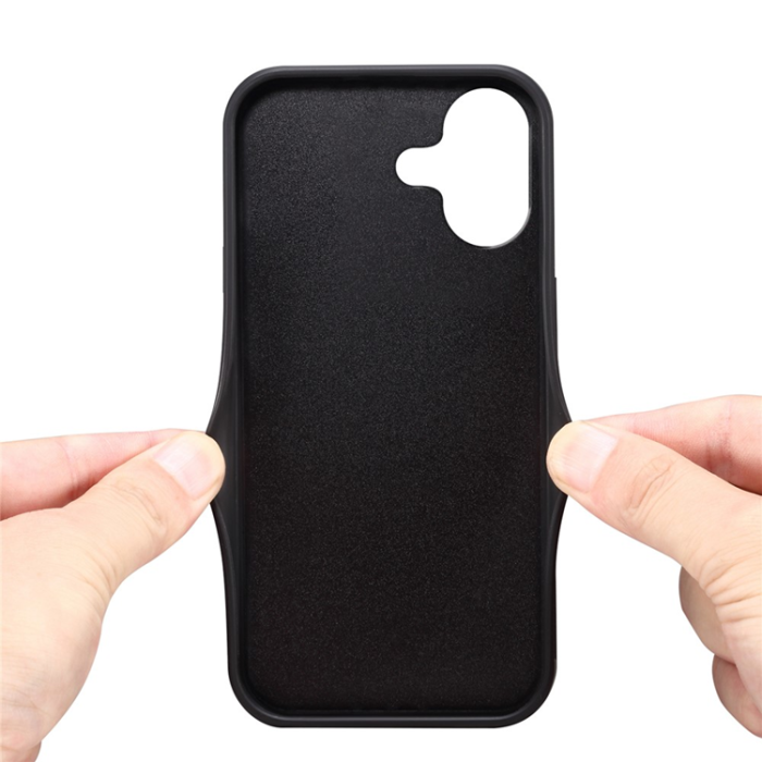 DENIOR - DENIOR iPhone 17 Mobilskal Kickstand Korthållare - Svart