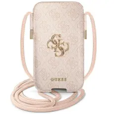 Guess - Guess Big Metall Logo Halsbandsfodral - Rosa