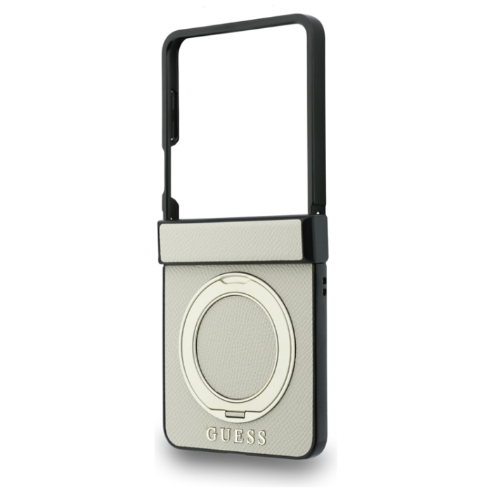 Guess - Guess Mobilskal För Galaxy Z Flip 8 MagSafe Ring Stand Grained Classic Logo