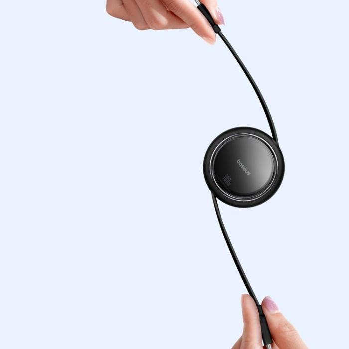 BASEUS - Baseus Retractable Free2Draw Mini USB-C - USB-C 100W 1m - Svart