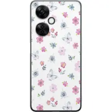 Gustaf - Mobilskal till OnePlus Nord CE 3 Lite med Blommor och fj&auml;rillar