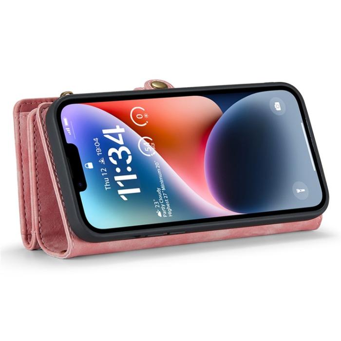 Caseme - CASEME iPhone 15 Pro Plånboksfodral 008 Detachable - Rosa