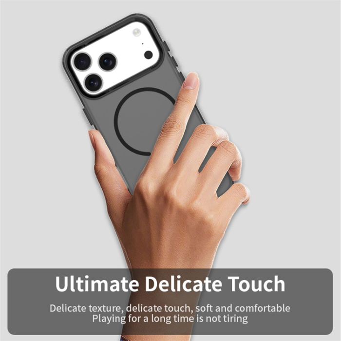 A-One Brand - iPhone 17 Pro Max Mobilskal MagSafe C-shaped Candy Color - Svart