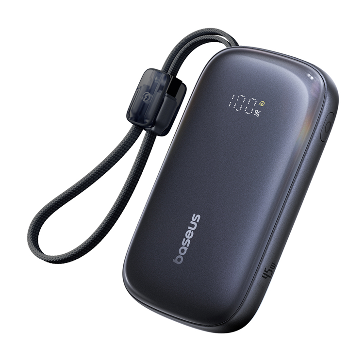 Baseus Powerbank 10000mAh 45W med USB-C till Lightning Kabel - Svart