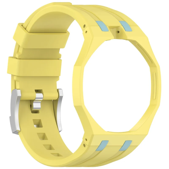 A-One Brand - Swatch Royal Pop Silikonarmband - Gul/Ljusblå