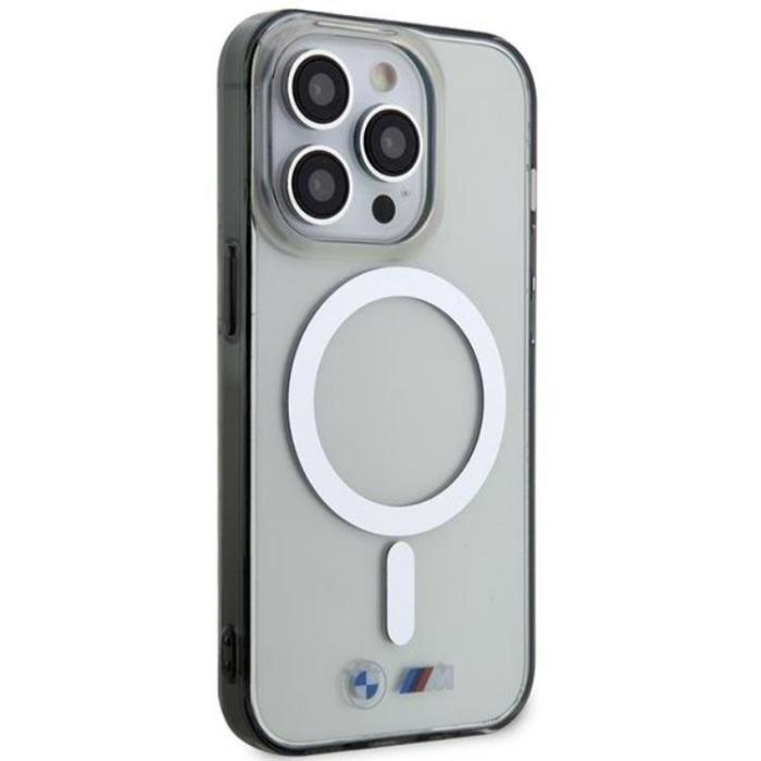 BMW - BMW iPhone 14 Pro Mobilskal Magsafe Silver Ring - Transparent