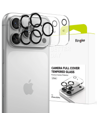 Tech-Protect - [2-Pack] Ringke H&auml;rdat Glas Kameraskydd F&ouml;r iPhone 18 Pro Max - Svart