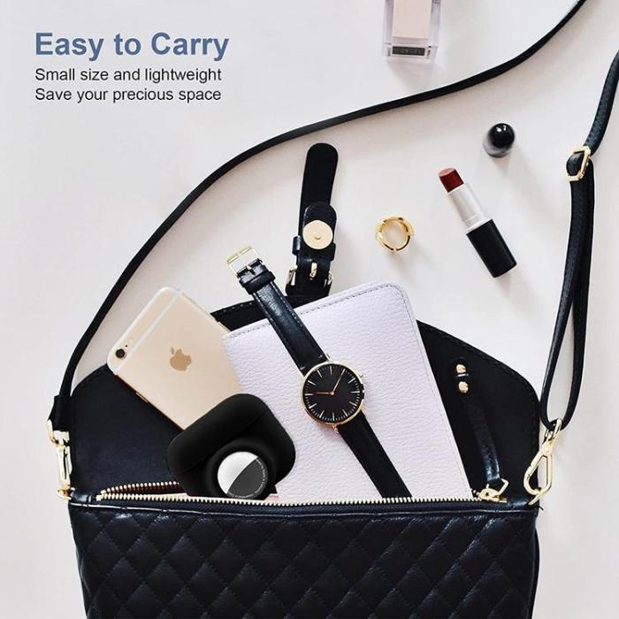 A-One Brand - 2-in-1 Silicone Skal Airpods Pro med Airtag - Svart