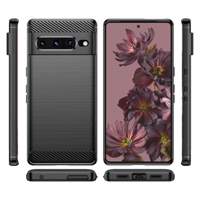 OEM - Carbon Google Pixel 7 Pro Skal Flexible - Svart