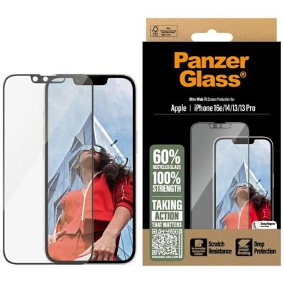 PanzerGlass iPhone 16e Härdat Glas Skärmskydd Ultra-Wide Fit
