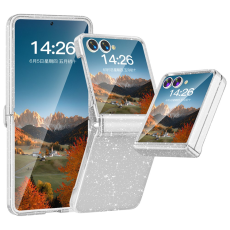 A-One Brand - Galaxy Z Flip7 Mobilskal Hinge Protection - Klart glitter