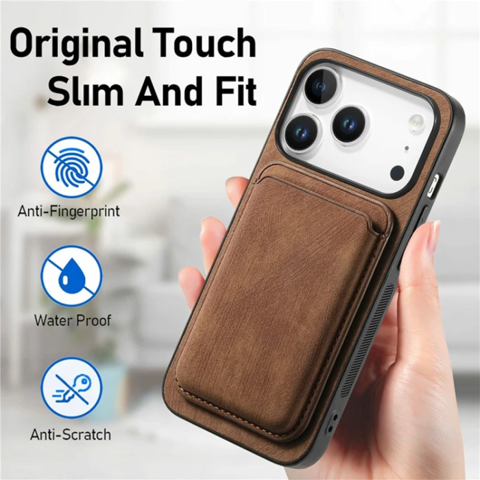 A-One Brand - iPhone 17 Pro Max Mobilskal Retro Detachable - Brun