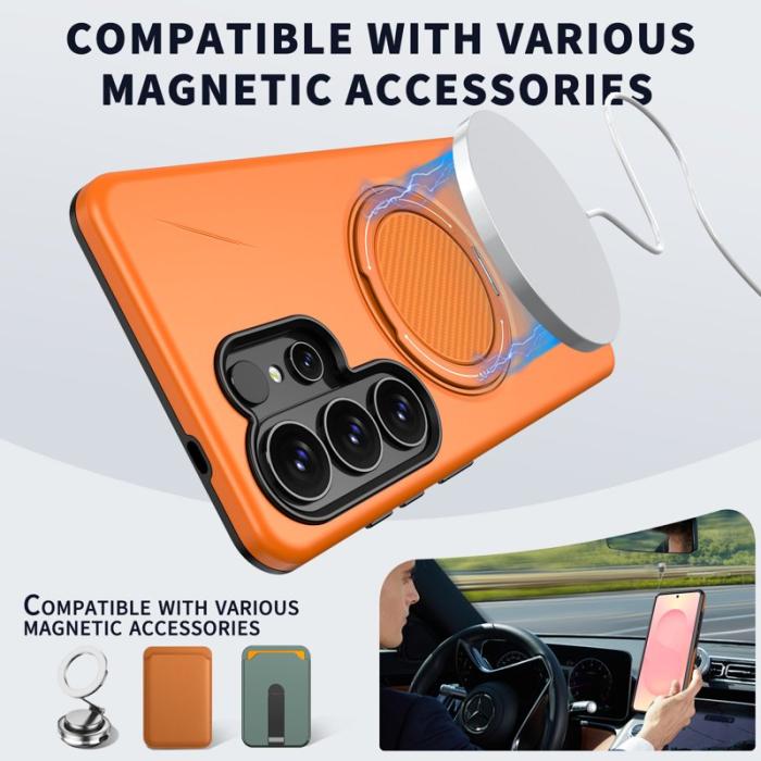 OEM - Mobilskal till Samsung Galaxy S26 Ultra Magnetiskt TPU + PC Baksida - Orange